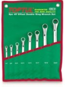 Toptul® 8 Piece 45° Offset Double Ring Wrench Set
