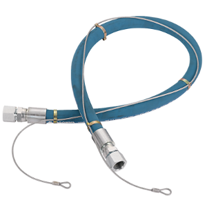 Prevost Female Swivel Connection Hose with Steel Safety Cable