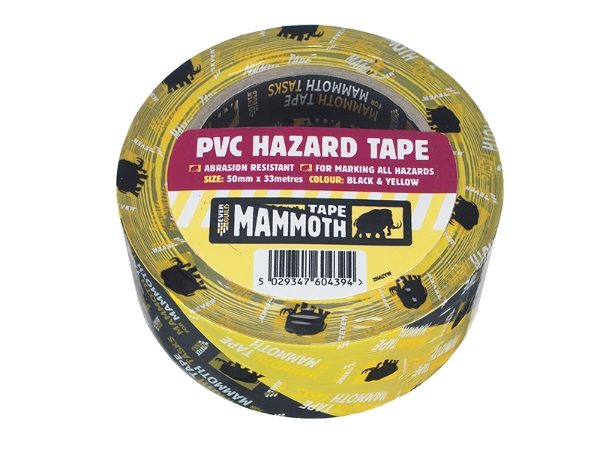 Everbuild PVC Hazard Tape Black/Yellow