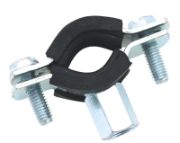 Vale® Rubber Lined Pipe Clamp Steel BZP Metric