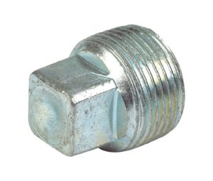 Vale® Wrought Iron Solid Plug Galvanised