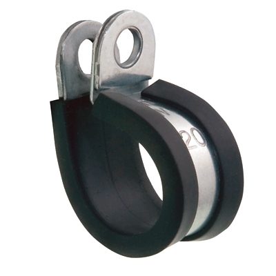 Stainless Steel Rubber Lined P Clips Hose Clamp Pipe Cable P Clip Metal Wir 9mm 