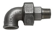 Vale® British Standard Black Banded Malleable Iron Male Female Union Elbow