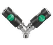 Prevost® ESI Tapered Parallel Male Threaded Twin Coupling