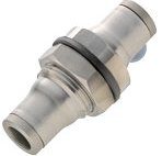 Legris LF3800 Stainless steel Equal Bulkhead Connector