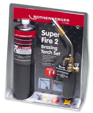 Rothenberger Super Fire 2 Brazing Torch with Propane Cylinder