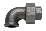 Vale® British Standard Black Banded Malleable Iron Female Union Elbow
