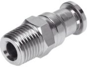 Stainless Steel Push In male stud coupling BSPT